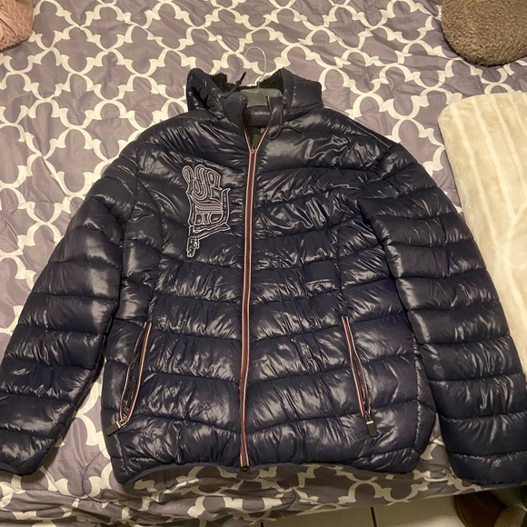 EL Chapo Dark blue buff jacket 2x never worn it brand new.  SDL BRAND - Picture 2 of 3